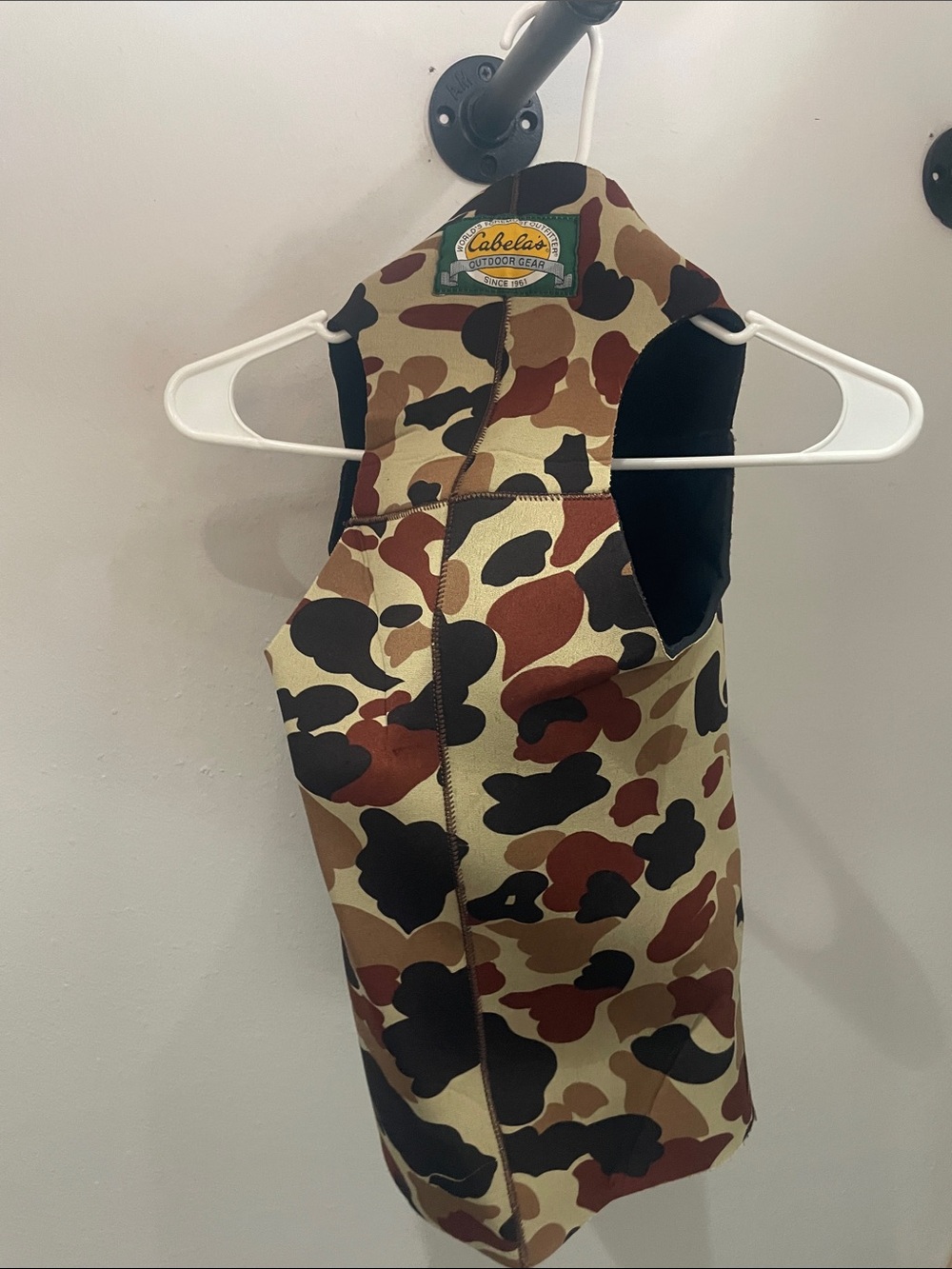 Cabela's Camouflage Dog Vest in Tan, Brown & Black